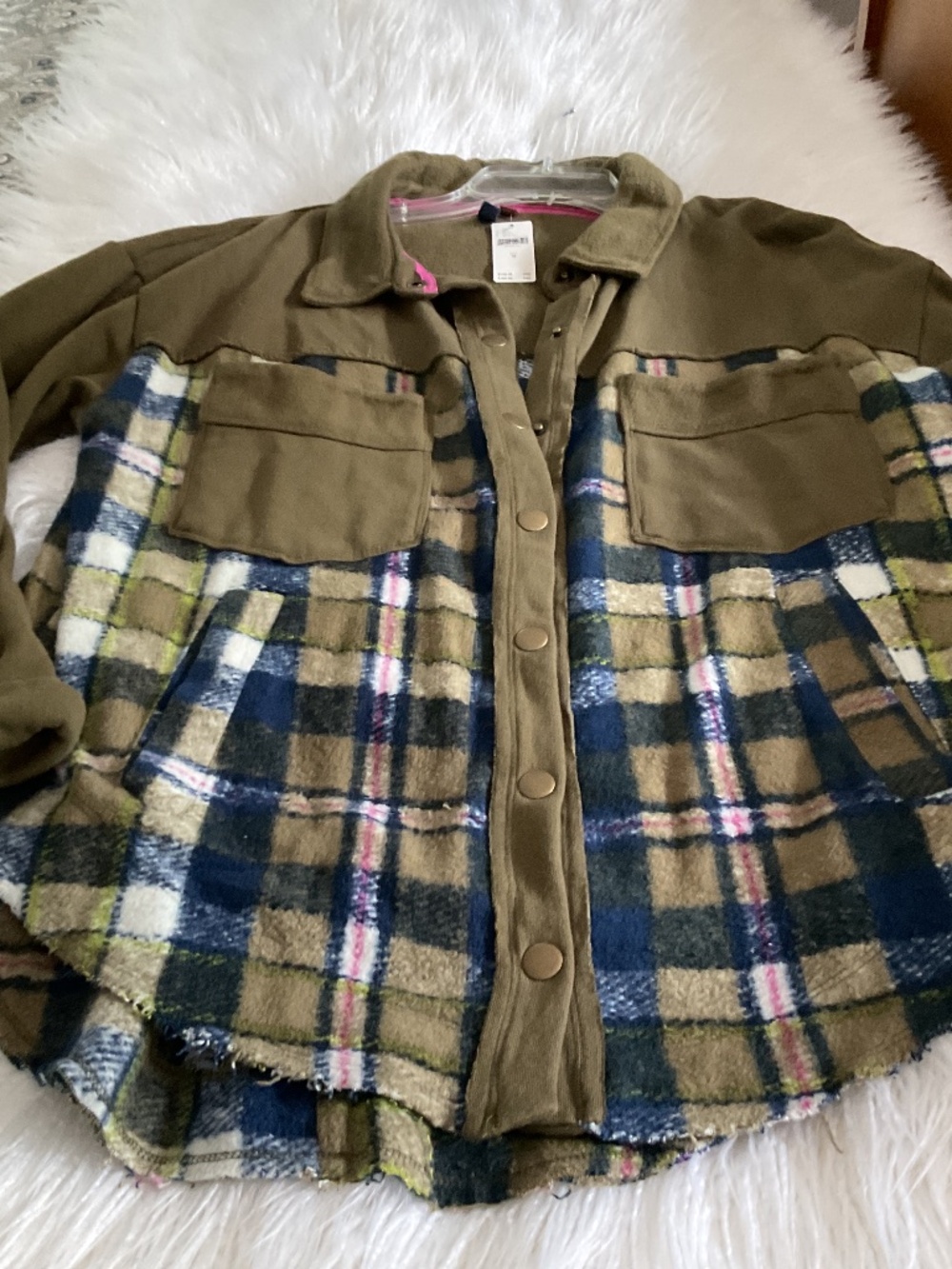 Antropologie Pilcro Olive Plaid shirt